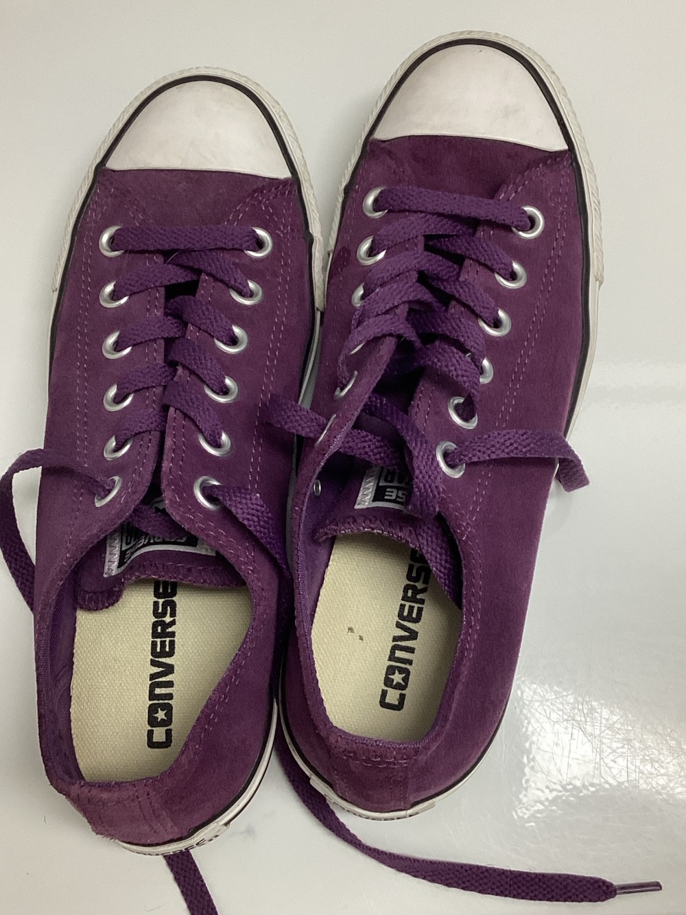 Converse Purple Low-Top Canvas Sneakers - Picture 3 of 8